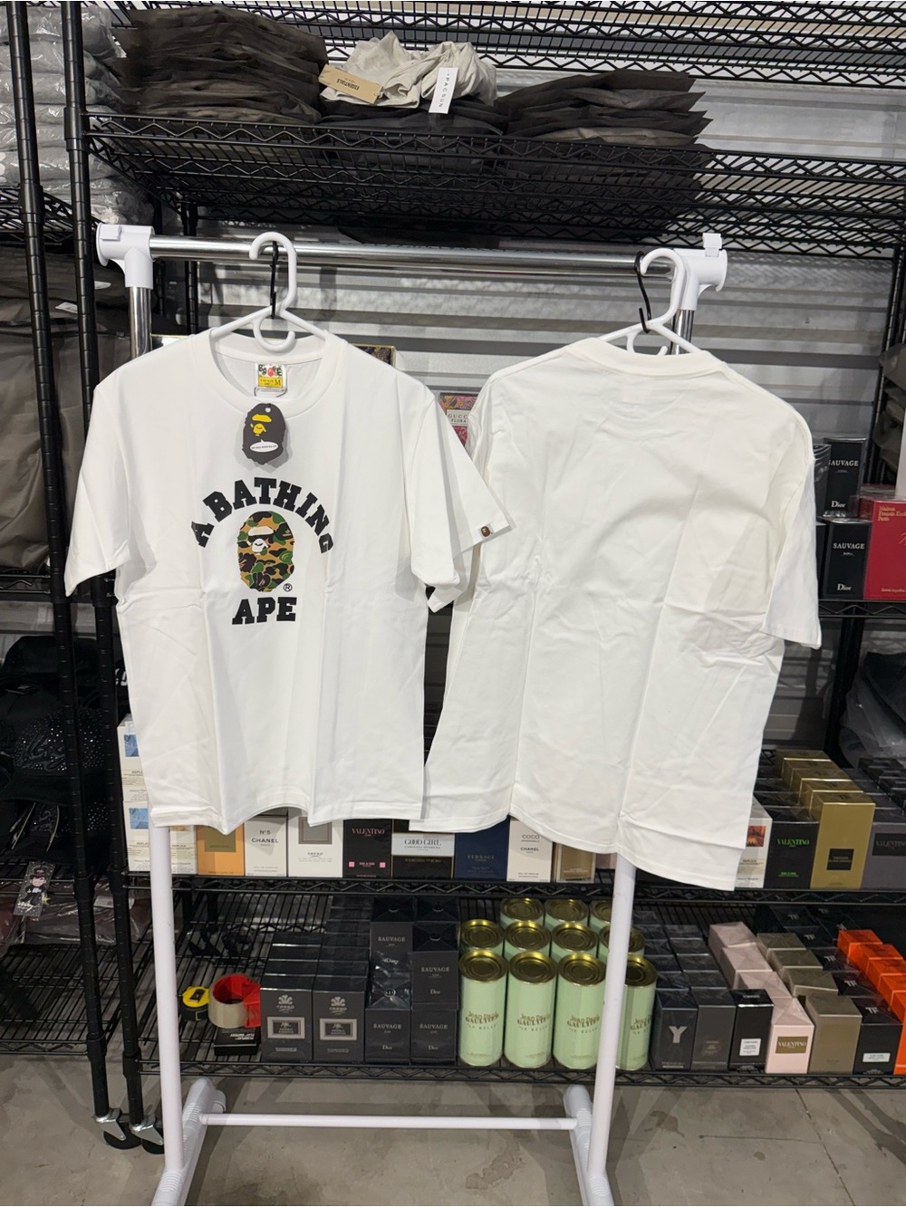 BAPE White Graphic Logo T-Shirt